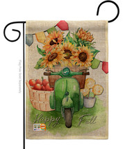 Sunflowers Fall Burlap - Impressions Decorative Garden Flag G135192-DB - £18.06 GBP