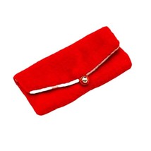 Vintage Barbie Red Velvet Clutch Bag Satin Liner Button Mattel 1962 Minty - $13.06 CAD