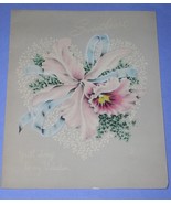 NORCROSS VALENTINE CARD VINTAGE 1946 TO SWEETHEART ORCHID CORSAGE SCRAPB... - $20.50 CAD