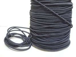 3mm wide 5-10y Deep Gray w/ Dk Blue Stitch Elastic Thread Elastic Cord ET33 - $5.99+