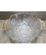 vintage Anchor Hocking gold trim clear Handled Bowl candy nut 17 Clear g... - £11.47 GBP