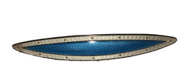 Vintage Long Blue Enamel Sterling 925 Silver Brooch Bar Pin - $69.95