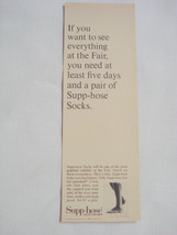 1964 World&#39;s Fair Ad Supp-hose Socks For Men You Need a Pair of Supp-hos... - £7.82 GBP