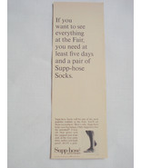 1964 World&#39;s Fair Ad Supp-hose Socks For Men You Need a Pair of Supp-hos... - $10.96 CAD