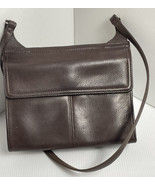 Fossil Brown Leather Snap Flap on 2 Sides Crossbody Travel Shoulder Bag ... - £15.43 GBP