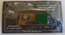 San Diego Padres 2003 Collector Puzzle Pin Set #8, Coca Cola Farewell Qualcomm - £4.68 GBP
