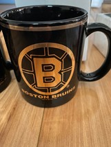 NFL 1990 Boston Bruins Black With Gold Color Coffee Mug - NEW - £15.84 GBP