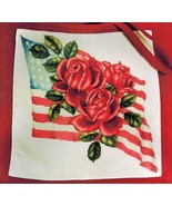 ✔️ American Beauty Rose Patriotic Flag USA 4th of July Cross Stitch Chart - $3.99
