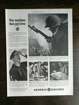 Vintage 1945 General Electric WWII Full Page Original Ad - $6.64