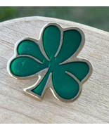Green Clover Lapel Pin Vintage 1&quot; Lucky ST Patrick’s Day - $21.88 CAD