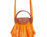 Longchamp Le Pliage Filet Knit Mesh Handel Bag Shopper ~NWT~ Orange - £85.26 GBP