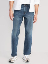 Old Navy Loose Built In Flex Tough Jeans Mens 44x36 Blue Medium Wash Stretch NEW - £28.67 GBP