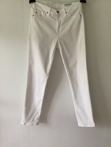 Ag Adriano Goldschmidt White Japanese Fabric Crop Cigarette Leg Jeans (Size 25) - £47.92 GBP