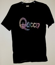 Queen Freddie Mercury T Shirt Vintage Rainbow Glitter Logo Single Stitch... - $199.99