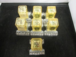  Idec RR3PA-UL Relay 24VDC with SR3P-06 Socket Base 300VAC 10Amp Lot of 7 - $59.20