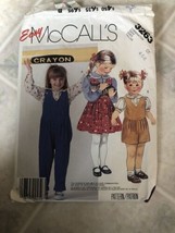 McCalls Sewing Pattern 1987 Childrens Top Overalls Jumper 3263 Size 4-5-6 uncut - $18.27