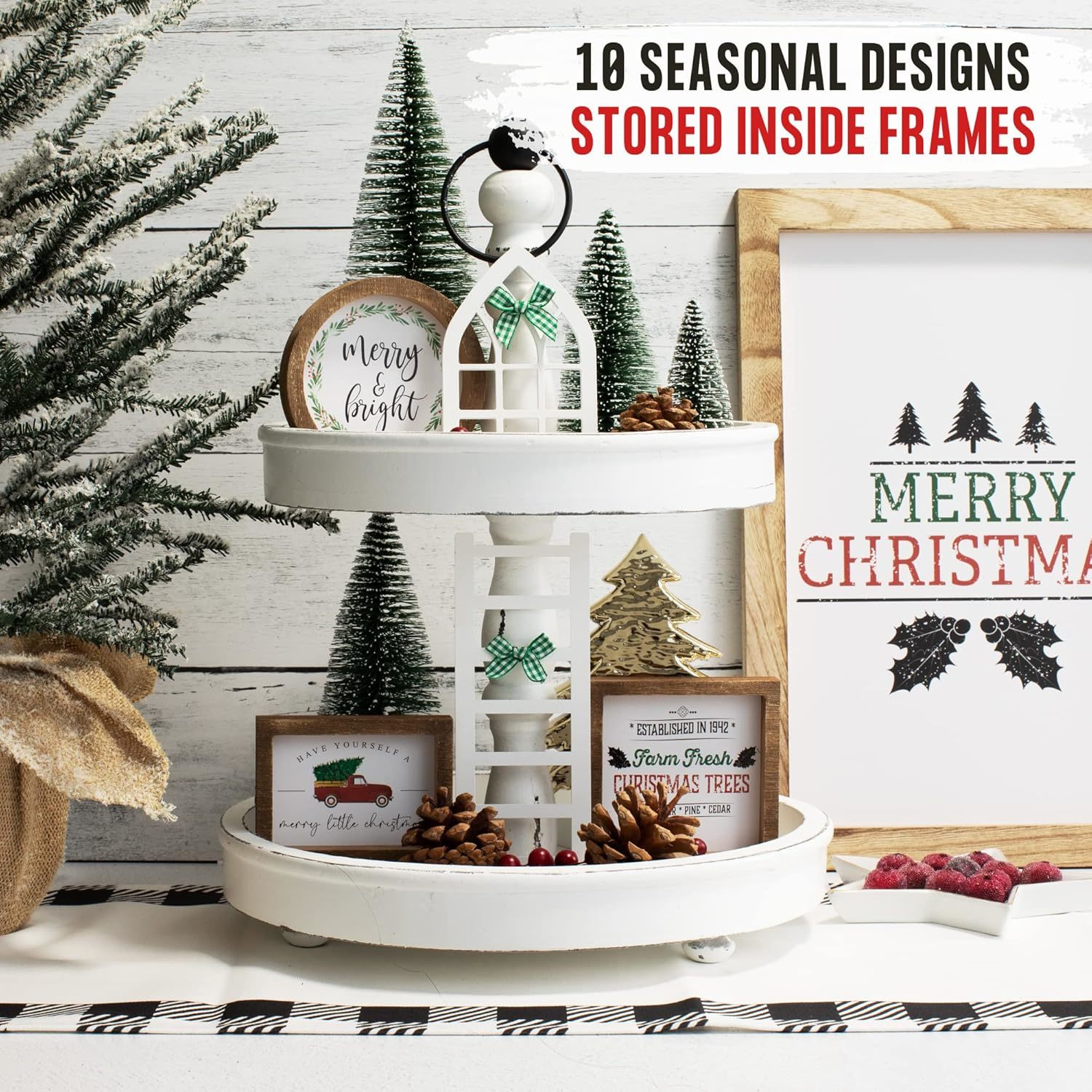 The Ultimate Farmhouse Tiered Tray Decor Set Is A Gorgeous Year-Round