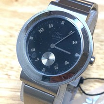 Unused Pixels Denmark 30m Silver Steel Small Second Analog Quartz Watch~New Batt - £25.09 GBP