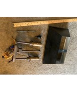 Antique 18&quot; Cast Metal Art Deco Table Lamp  Double Socket - $190.92 CAD