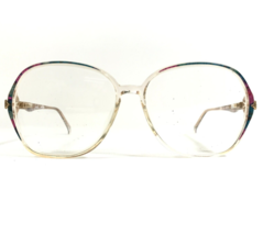 Vintage Joan Collins Eyeglasses Frames J-254 APPLAUSE Clear Green Pink 56-15-125 - £18.41 GBP