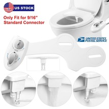 Water Bidet Non Electric Toilet Seat Attachment Dual Nozzle Self-Cleaning - £52.07 GBP