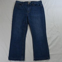 J.CREW 32 F7649 Billie Demi Boot Crop Dark Wash Denim Jeans - £26.90 GBP