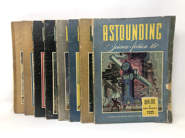Lot of 8 Astounding Science Fiction Heinlein Large Magazines 1942 April October - £124.81 GBP