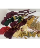 Lot Of Various Tassels 10” and Under Burgundy Green Gold  - £13.07 GBP