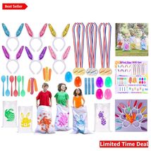 Engaging 29-Item Easter Games Kit: Jump Bags, Relay Races &amp; Bunny Access... - $56.38