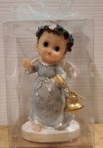 Vintage Girl Angel Blue Dress w Bell Figurine In Box - 2006 HSE USA #CR020W-BL - £11.58 GBP