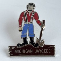 Michigan Jaycees Lumberjack Organization Club State Jaycee Lapel Hat Pin... - $5.95