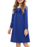 Arshiner Toddler Girl Cotton Long Sleeve Royal Blue Dress 4T New - €5,91 EUR