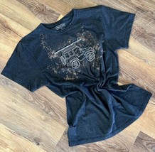 Klean Kanteen Adventure Black Gray  Bleached Upcycled T-shirt, Size Medi... - $357.12 MXN