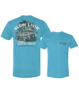 Slow Livin&#39; Enjoy the Ride Coastal Cruisin&#39; Blue Cotton T-Shirt - £19.65 GBP