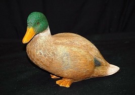 Classic Style Mallard Drake Male Duck Man Cave Shelf Decor Signed Under Beak - £27.25 GBP