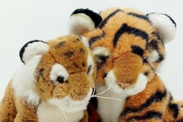 Plush Tiger Lot (2) Ganz &amp; Russ Berrie Rajah Animal Wildcats Feline Kitten Cub - £9.36 GBP