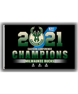 Milwaukee Bucks Eaestern Conference Champions 2021 Flag 90x150cm3x5ft Be... - €13,07 EUR