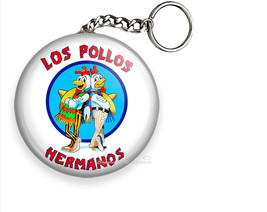 Los Pollos Hermanos Breaking Bad Funny Quote Keychain Key Fob Ring Chain Hd Gift - £6.28 GBP