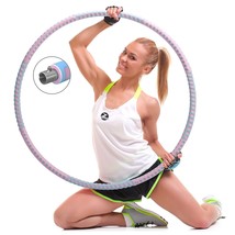 Weighted Hula Hoop For Adults Weight Loss - 8 Section Detachable Exercis... - £42.99 GBP