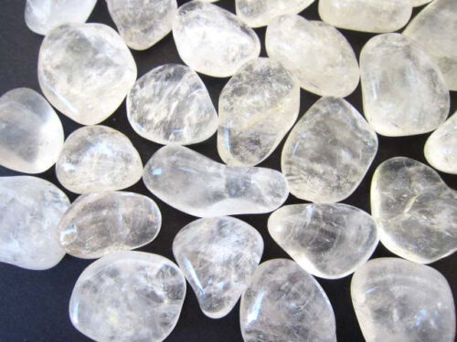 Three Quartz Grade B 15mm Tumbled Stone Healing Crystal Reiki Third Eye - $1.93