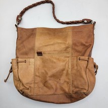 Vintage Fossil Brown Leather Shoulder Bag Medium Womens Purse W/Outer Pockets - £19.09 GBP