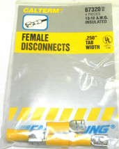 Calterm 67320 .250&quot; Tab Width 12-10 AWG, Female Disconects 4 Pcs - £11.72 GBP