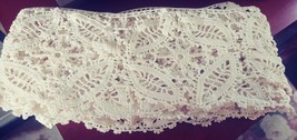 Vintage remnant of Crocheted Lace 4 Yards 17" X 5 1/4" wide image 5