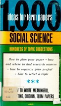 1000 Ideas for Term Papers in Social Science by Robert Allen Farmer - £2.72 GBP