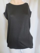 NWT Simply Lara Black Knit Women&#39;s Top Blouse Outside Side Zippers Saucy... - £11.75 GBP