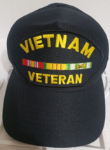 Vintage 80s Navy Blue Vietnam War Veteran Snapback Hat Cap Eagle Crest U... - $14.55