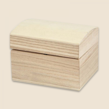 Wood Box Unpainted with Magnetic Closure 8 X 6 X 4.5cm for Crafts - £6.90 GBP