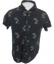 Denim &amp; Flower Ricky Singh Men Hawaiian shirt S p2p 20&quot; Christmas pink flamingo - £20.71 GBP