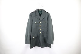 Vtg 60s Vietnam War Mens 38 Extra Long Wool Serge Green Army Officer Jacket Coat - £59.12 GBP