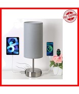 Upgraded Dimmable Nightstand Lamp with USB Ports &amp; AC Outlet for Modern ... - $56.46 CAD